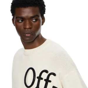 Off White Bookish Shared Knit Crewneck - Image 3