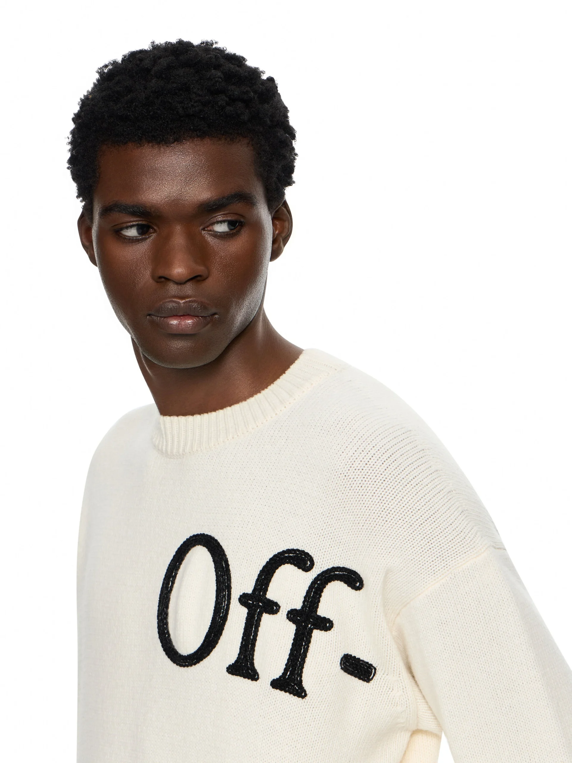 Off White Bookish Shared Knit Crewneck - Image 3