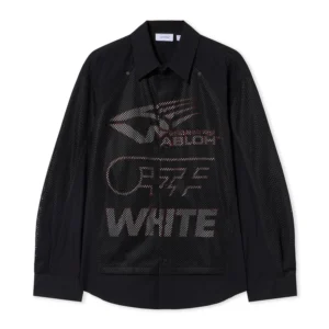 Off White Racing Staff Mesh Overshirt - Image 2